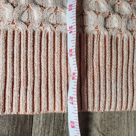 NWT Knox Rose Peach and Cream Oversized Mock Turtleneck Knit Sweater - Picture 10 of 16